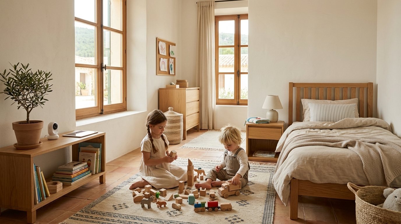Evaluación electromagnética de dormitorio infantil en Andalucía
